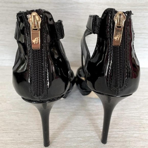 Marc Fisher zipper back strappy heels - Picture 2 of 4